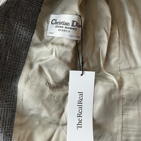 Christian Dior Plaid Jeunne Homme Sportif Blazer Size XS Paris Old Money - Picture 7 of 10